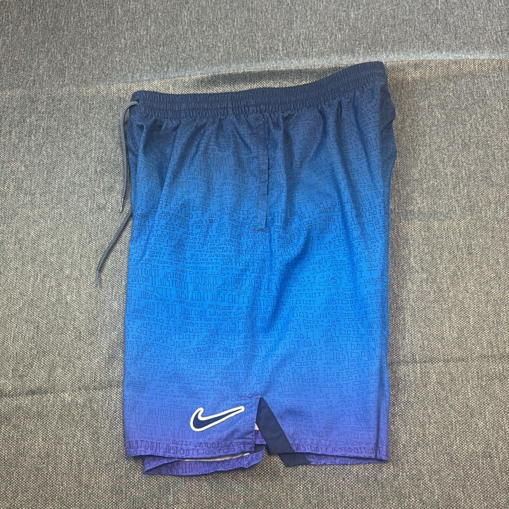 Nike Men's Blue Fade JDI Volley 9” Swim Trunks